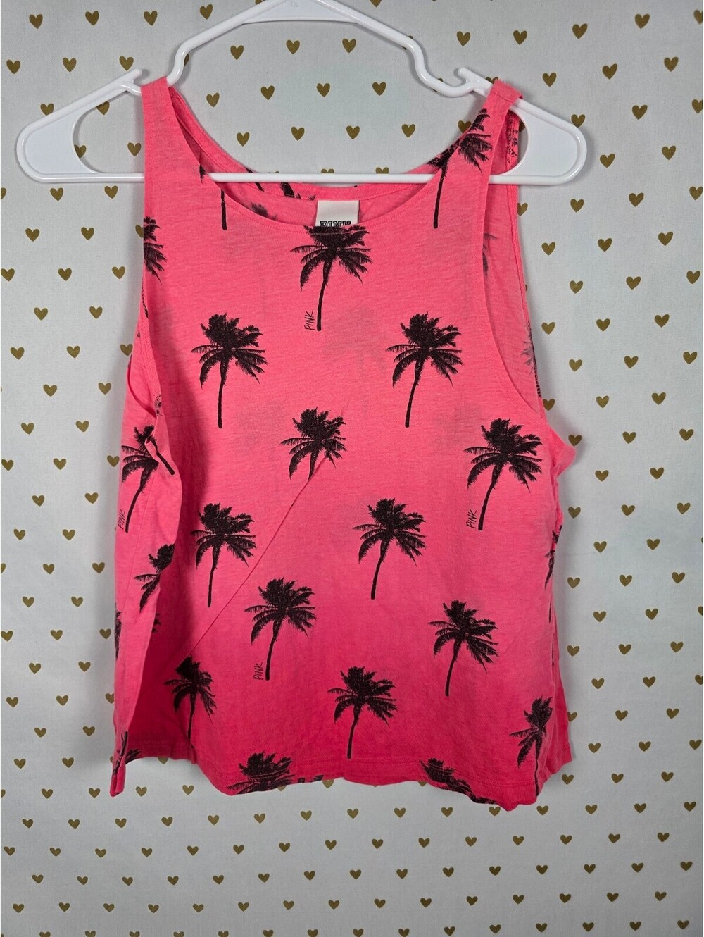 Victorias Secret PINK Gradient PALM TREE Tank Top SMALL